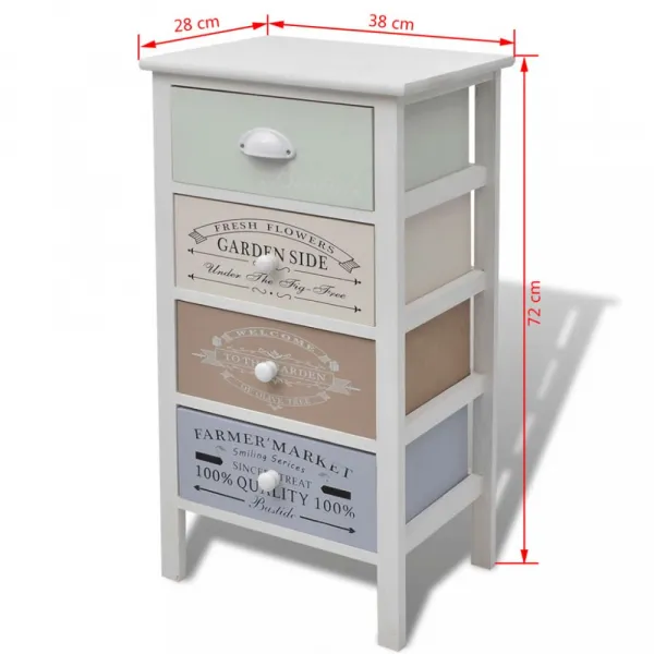 Úložný regál so šuplíkmi Dekorhome 72 cm