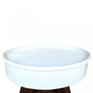 vidaXL Konferenčný stolík 60x45 cm biely masívne recyklované drevo