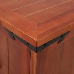 Úložné truhlice 3 ks akácie / čierna Dekorhome