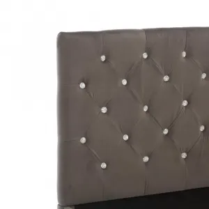Posteľ sivý zamat Dekorhome 100x200 cm