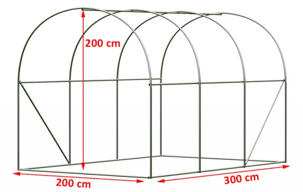 Záhradný fóliovník 2x3m zelená