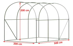 Záhradný fóliovník 2x3m zelená