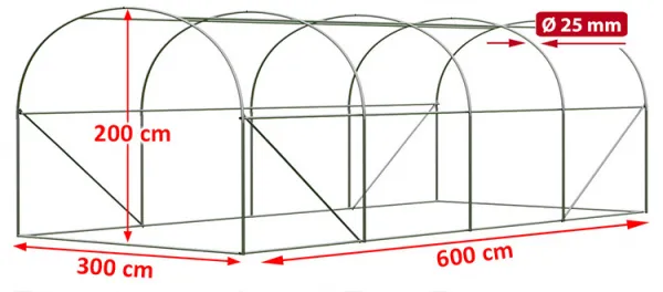 Záhradný fóliovník 3x6m zelená