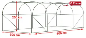 Záhradný fóliovník 3x6m zelená