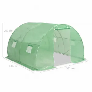 vidaXL Skleník 9 m² 300x300x200 cm