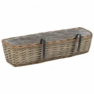 Truhlík na balkón prútený 60 cm 2 ks Dekorhome
