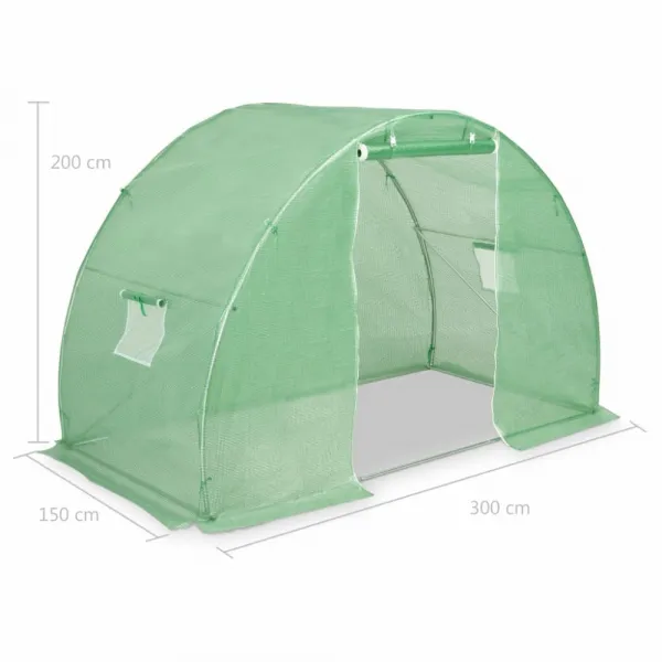 vidaXL Skleník 4,5 m² 300x150x200 cm