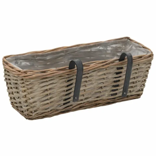 Truhlík na balkón prútený 40 cm 2 ks Dekorhome