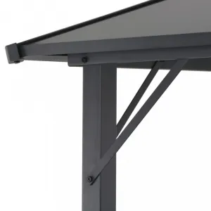 vidaXL Altánok so strechou, hliník 4x3x2,6 m, čierny