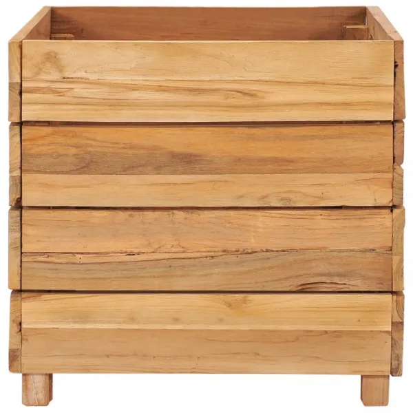 Záhradný kvetináč teakové drevo Dekorhome 100x40x55 cm