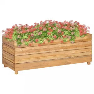 Záhradný kvetináč teakové drevo Dekorhome 100x40x55 cm