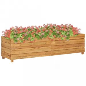 Záhradný kvetináč teakové drevo Dekorhome 100x40x55 cm