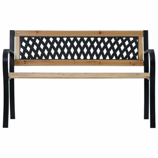 Záhradná lavica 120 cm drevo / kov Dekorhome