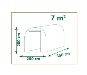 Fóliovník 3,5 x 2 x 2 m zelený Dekorhome