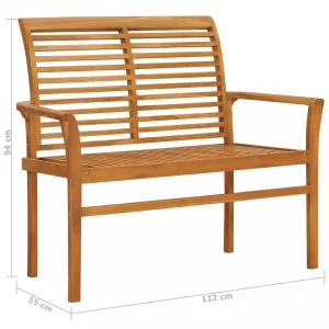 Záhradná lavica 112 cm teak Dekorhome