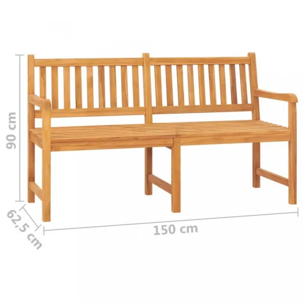 Záhradná lavica so stolíkom 150 cm teakové drevo Dekorhome