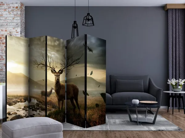Paraván Deers by mountain stream Dekorhome