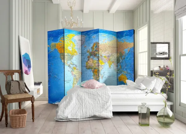 Paraván World Classic Map Dekorhome