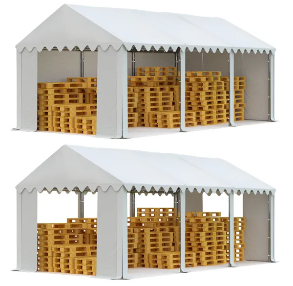 Skladový stan 3x6m biela EKONOMY