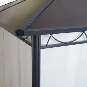 Záhradný altánok so závesmi 3x3 m Dekorhome