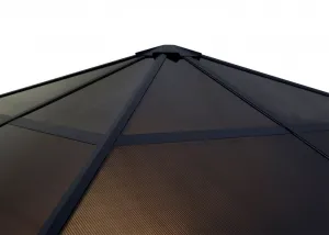 Záhradný altánok so závesmi 3x3 m Dekorhome