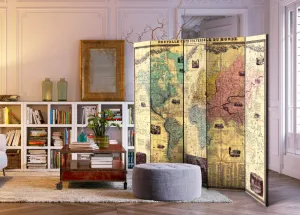 Paraván Nouvelle Carte Du Monde Dekorhome