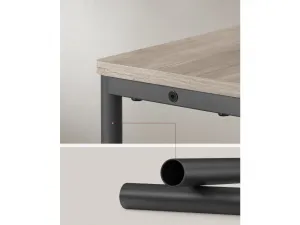 SONGMICS Odkládací stolek s USB Vasagle Jinad šedý