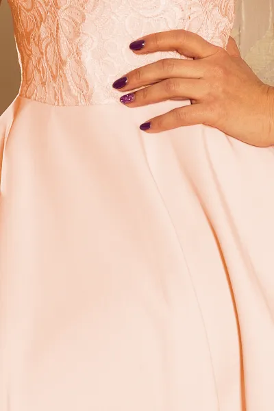157-7 Dress MARTA with lace - peach