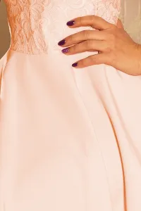 157-7 Dress MARTA with lace - peach