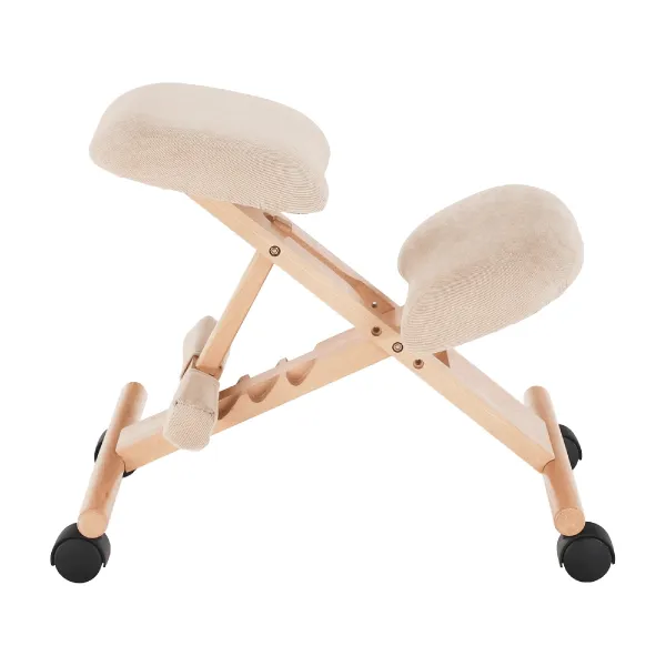 KONDELA Groco ergonomická kľakačka krémová / buk