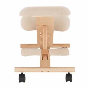 KONDELA Groco ergonomická kľakačka krémová / buk