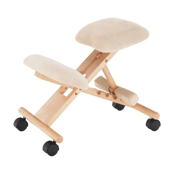 KONDELA Groco ergonomická kľakačka krémová / buk