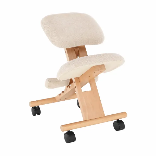 KONDELA Groco ergonomická kľakačka krémová / buk