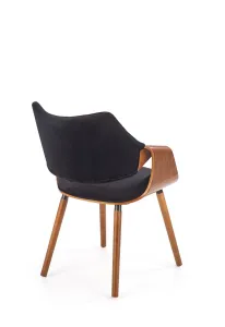 HALMAR K396 jedálenská stolička čierna / orech