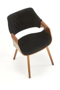 HALMAR K396 jedálenská stolička čierna / orech