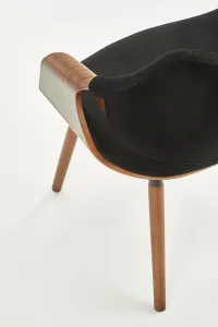 HALMAR K396 jedálenská stolička čierna / orech