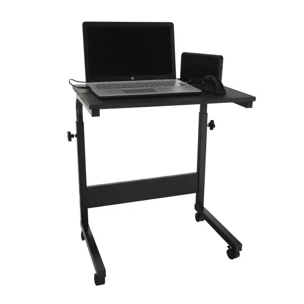 KONDELA Westa pc stolík na kolieskach čierna