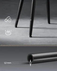 VASAGLE Barová stolička EKHO 76 cm čierna 2 ks