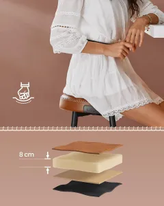 VASAGLE Barová stolička EKHO 76 cm hnedá 2 ks