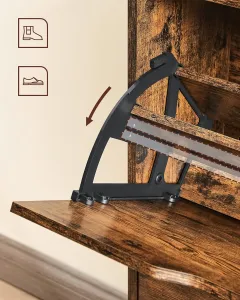 VASAGLE Výklopný botník 60x24x102cm hnedý