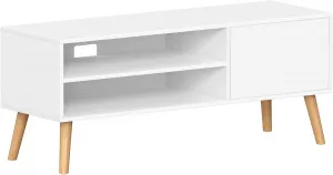 VASAGLE TV stolík SCANDI 120 cm biely