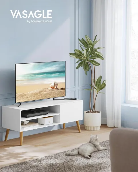 VASAGLE TV stolík SCANDI 120 cm biely
