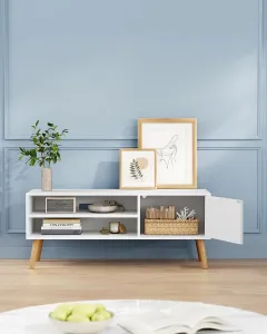 VASAGLE TV stolík SCANDI 120 cm biely