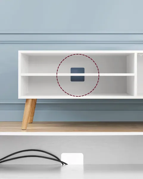 VASAGLE TV stolík SCANDI 120 cm biely