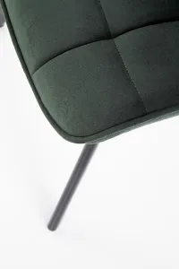 HALMAR K332 jedálenská stolička tmavozelená / čierna