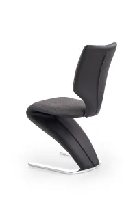 HALMAR K307 jedálenská stolička tmavosivá / čierna / chróm