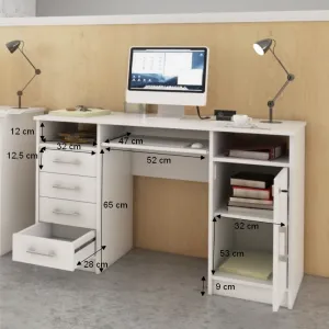 KONDELA B9 New pc stolík biela