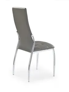 HALMAR K209 jedálenská stolička sivá / chróm