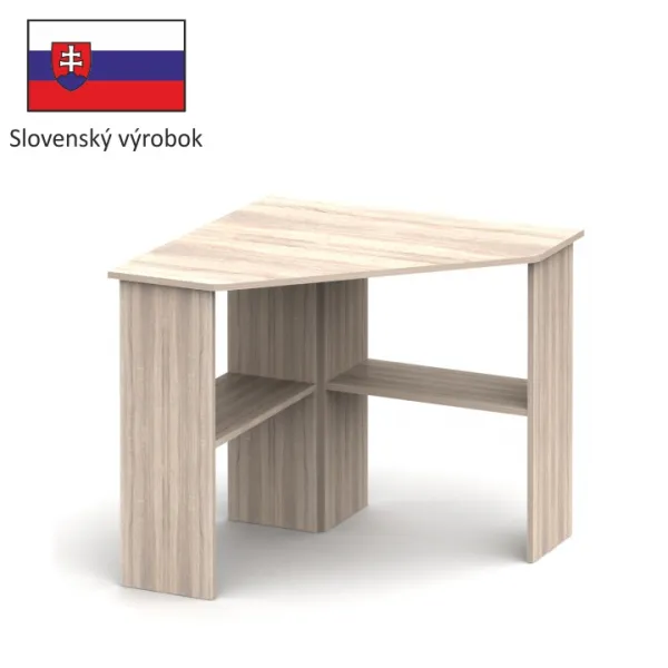 KONDELA Rony New rohový pc stolík dub sonoma