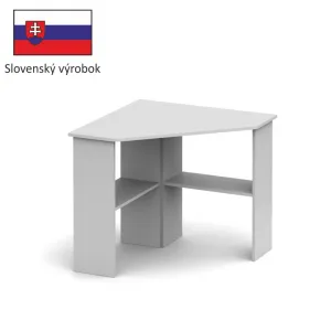 KONDELA Rony New rohový pc stolík biela